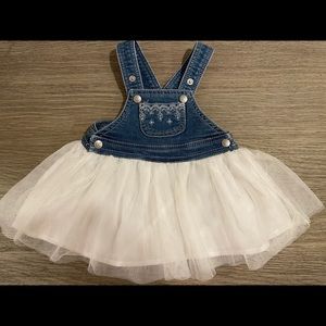 First impressions baby girl denim jumper
